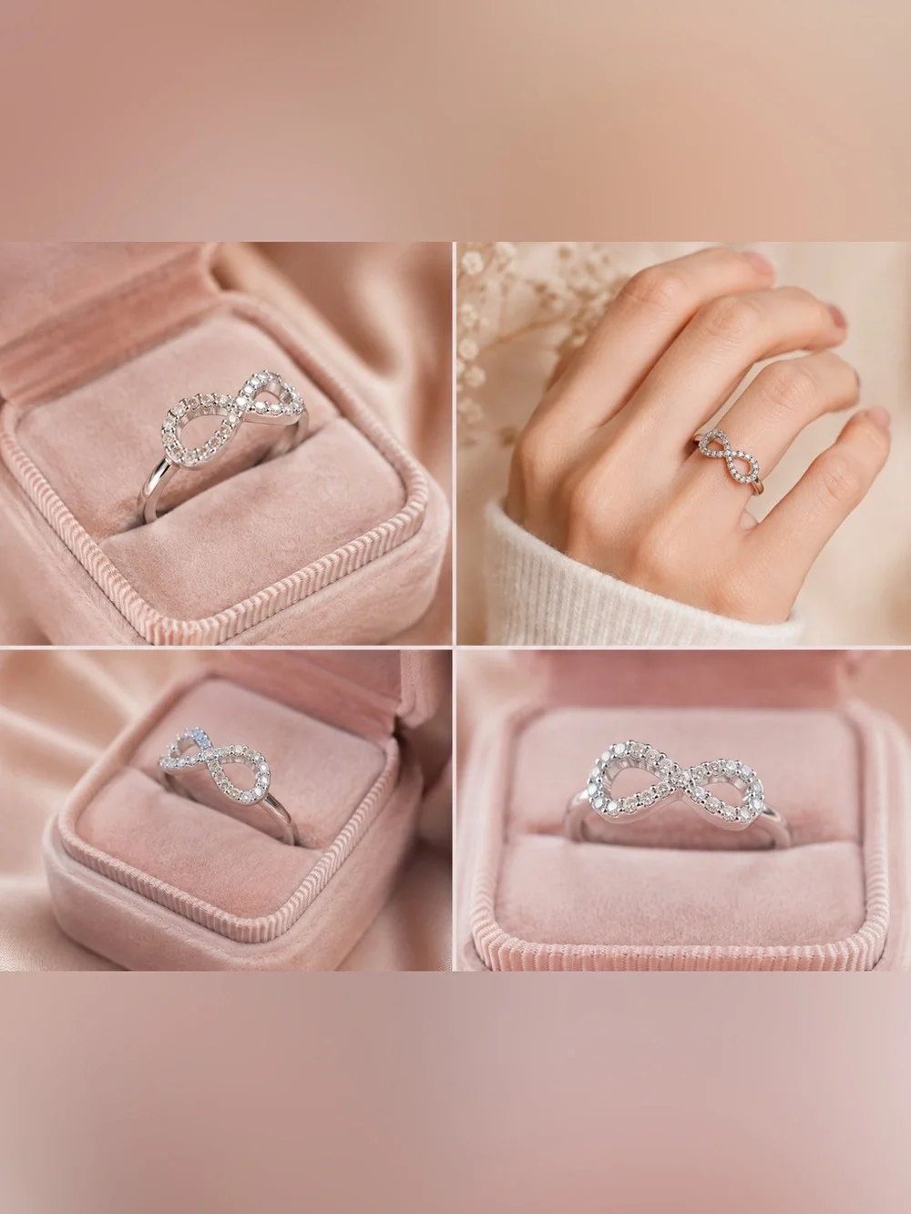 Moissanite Infinity band ring 💍